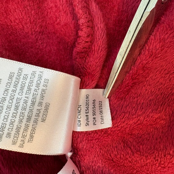 Eileen West Burgundy Red Velour Zip Robe - S/M - Picture 11 of 15